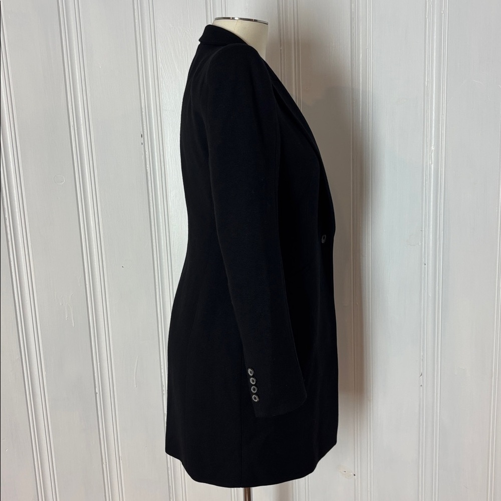 ZARA Woman Black Wool-Blend Structured Blazer Coat – Size M - Picture 2 of 8